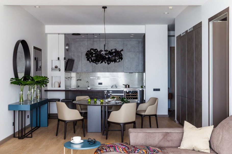 Кухня-ниша в гостиной