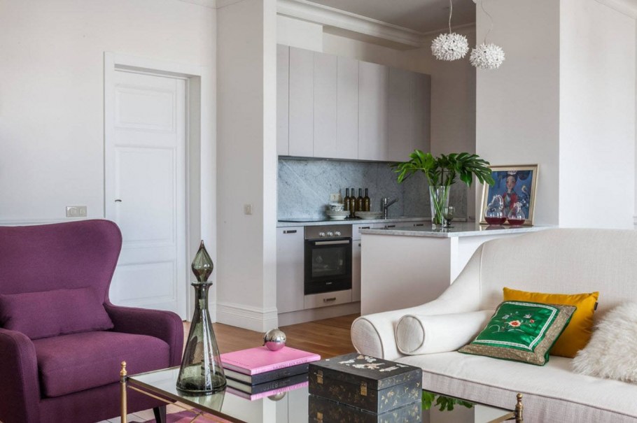 Кухня-ниша в гостиной