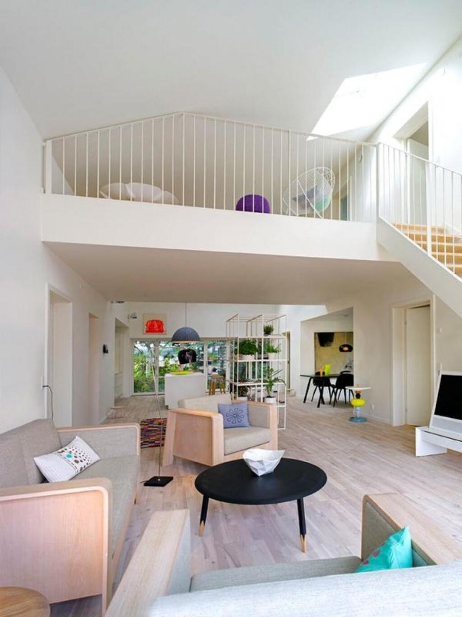 Двухэтажный дом из нутри