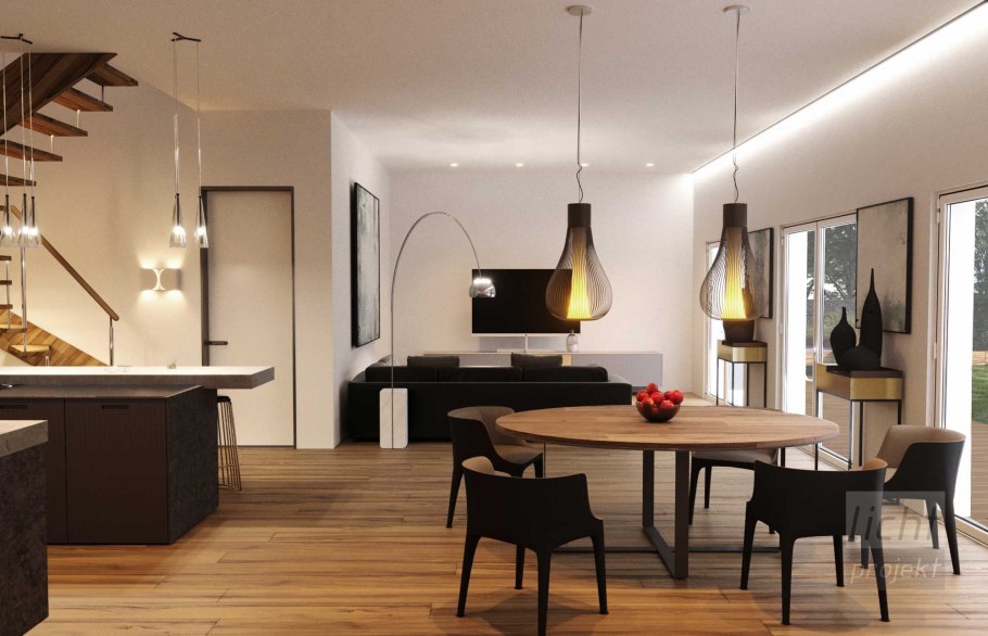 Вечернее освещение в интерьере