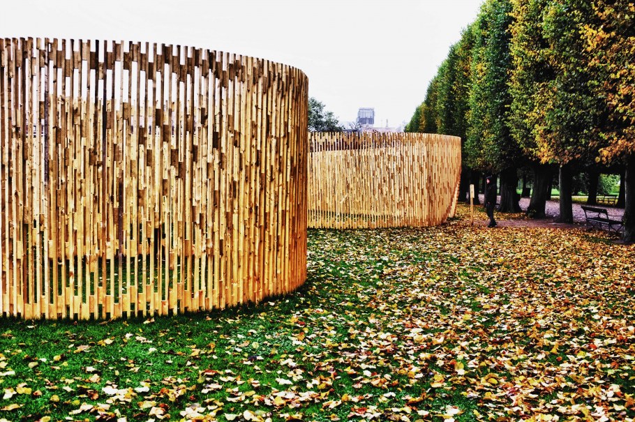 Креативный деревянный забор