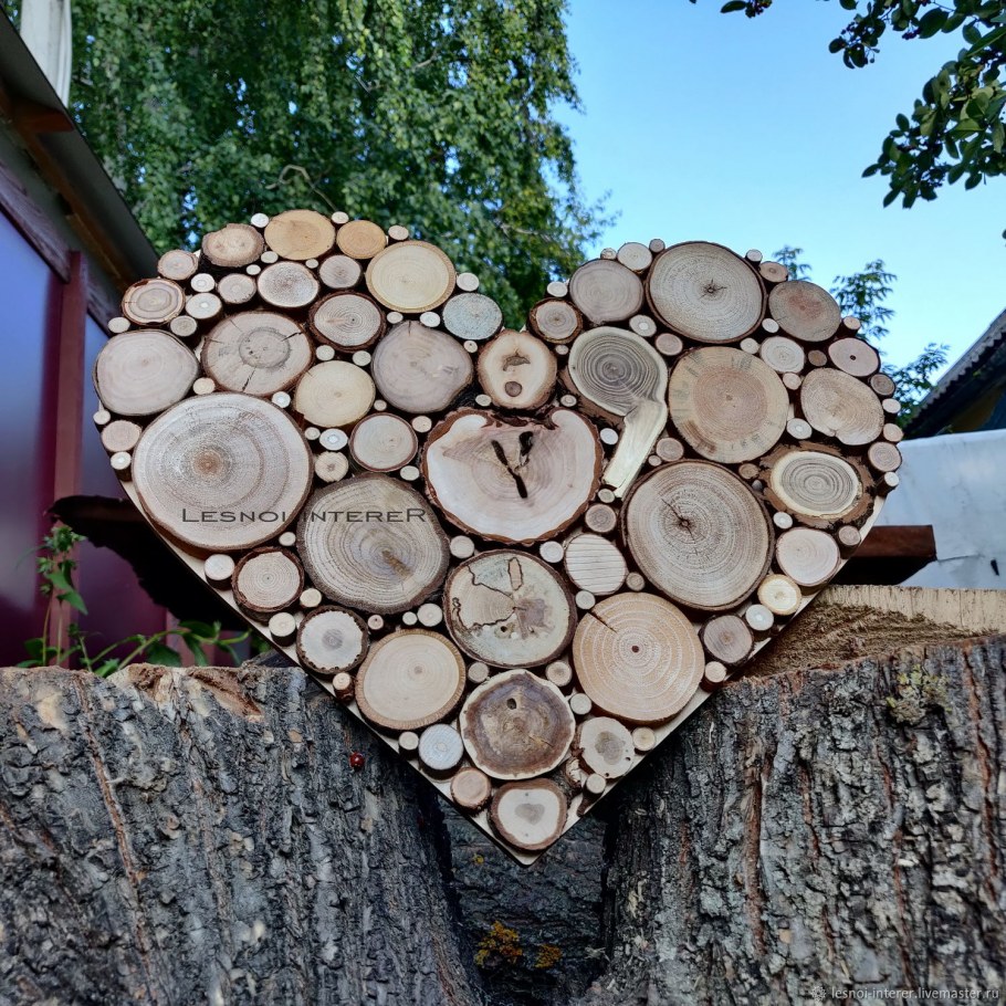 Декор из спила дерева