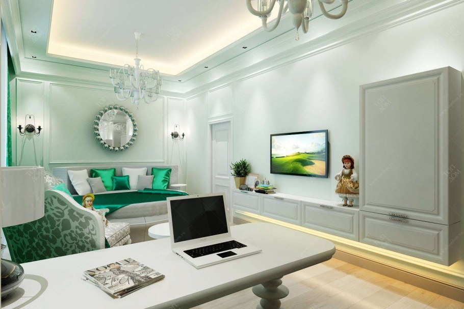 Красивый светлый интерьер