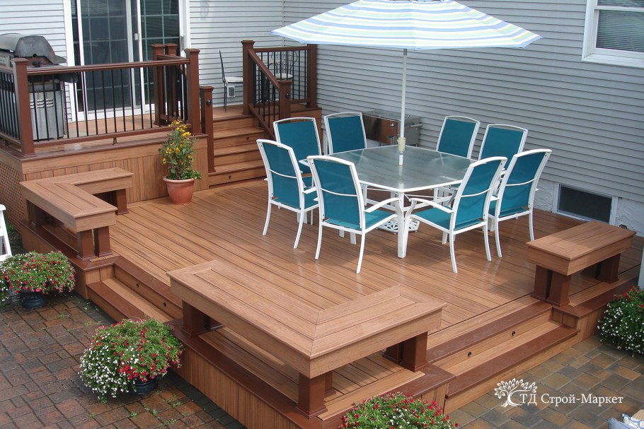 Патио деревянный настил