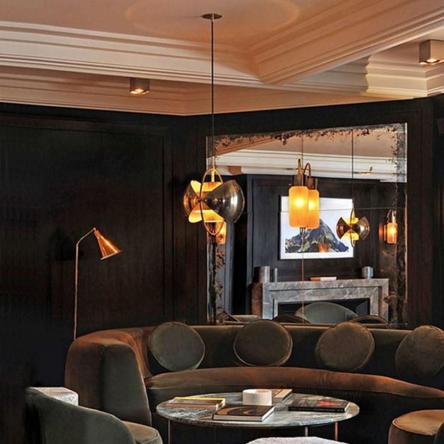 Гостиная в стиле лофт в серых тонах