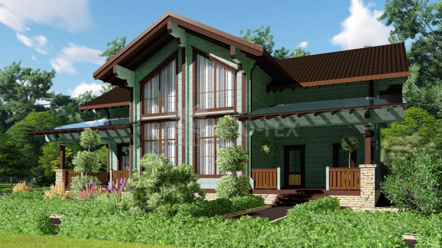 Деревянный коттедж