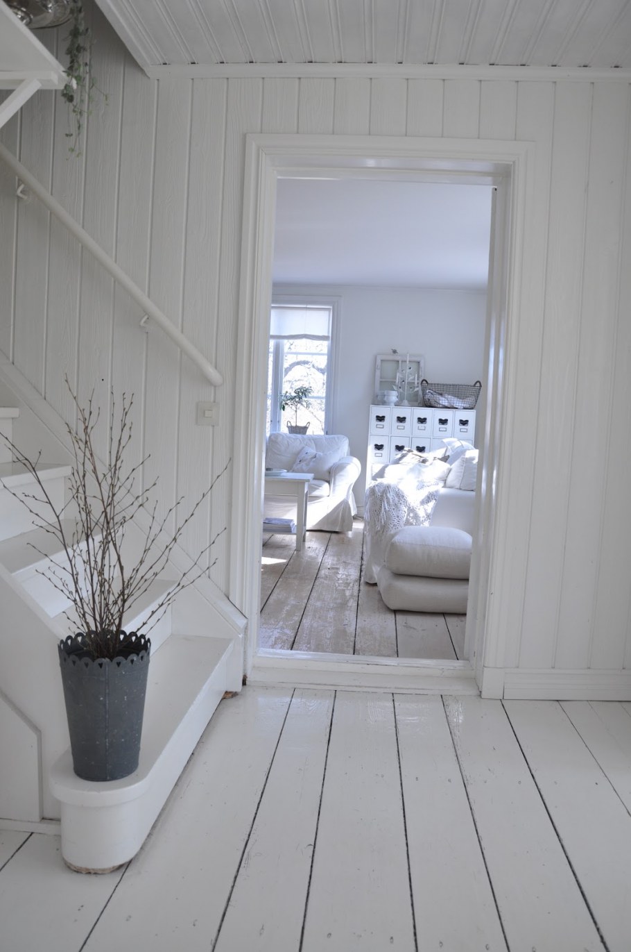 Вагонка покрашенная в белый