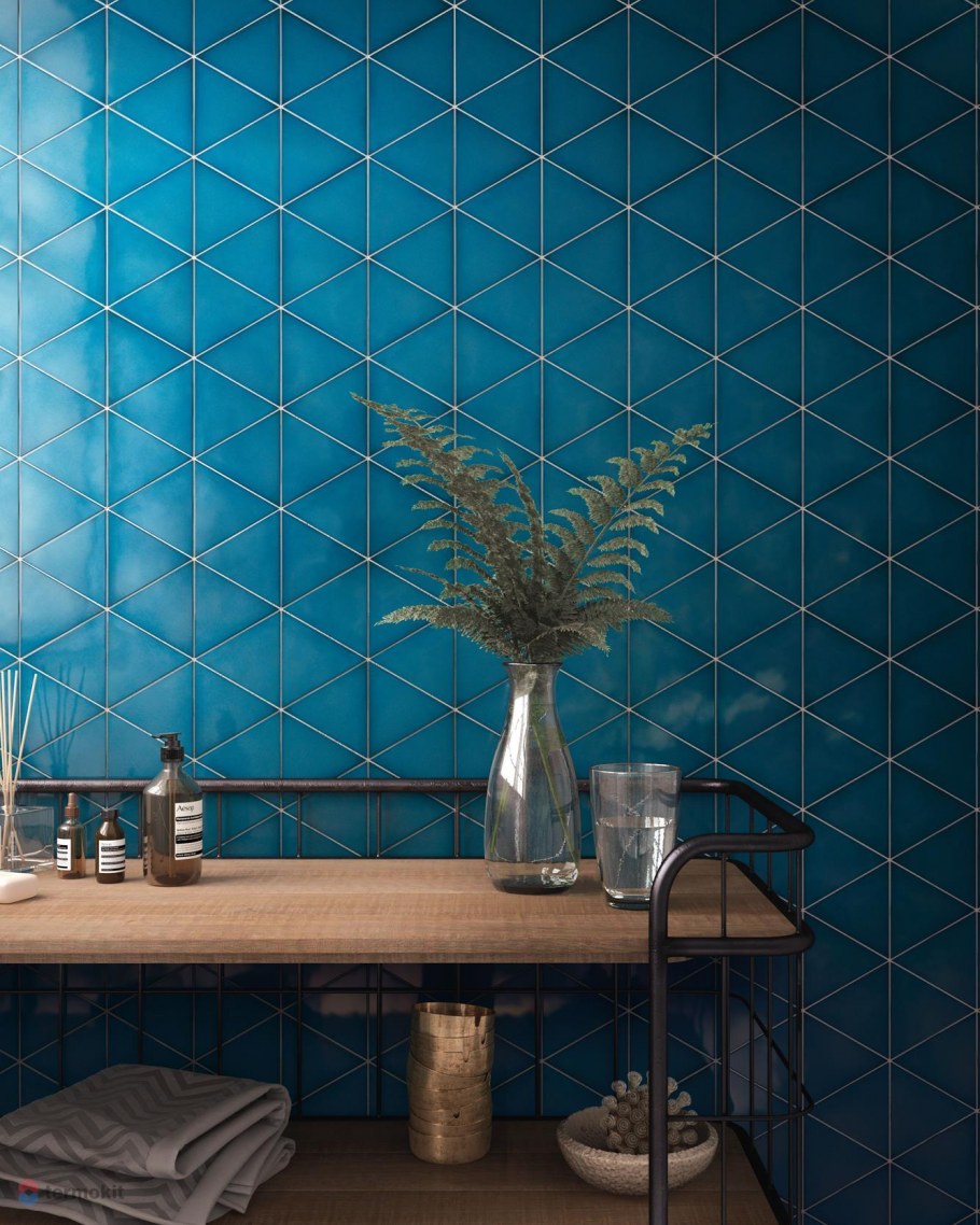 Керамическая плитка equipe Scale triangolo Electric Blue 10,8x12,4