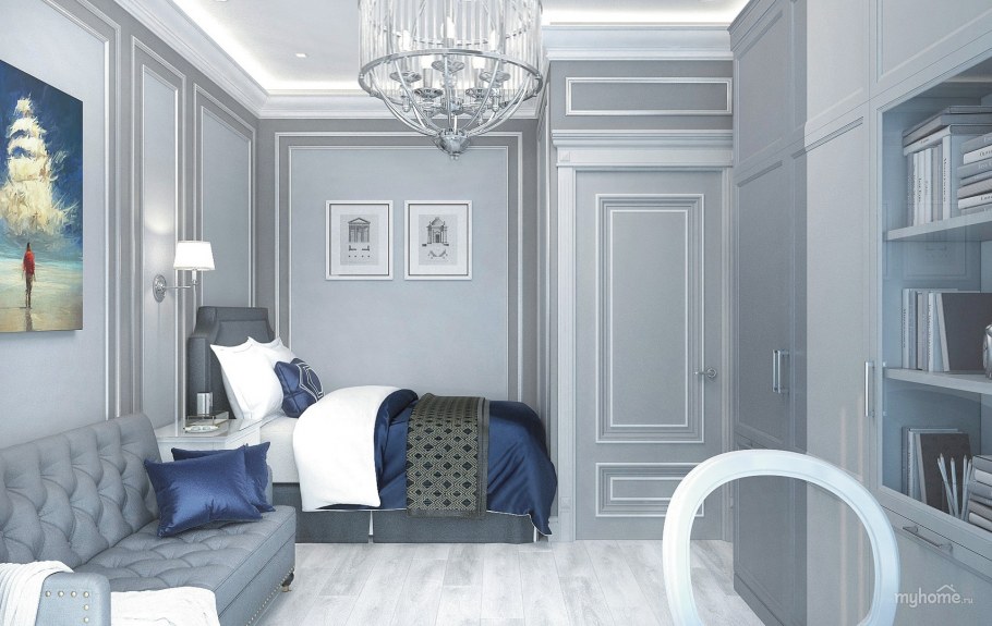 Отделка квартиры в холодных тонах