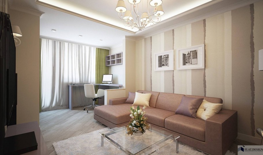 Интерьер гостиной п 44