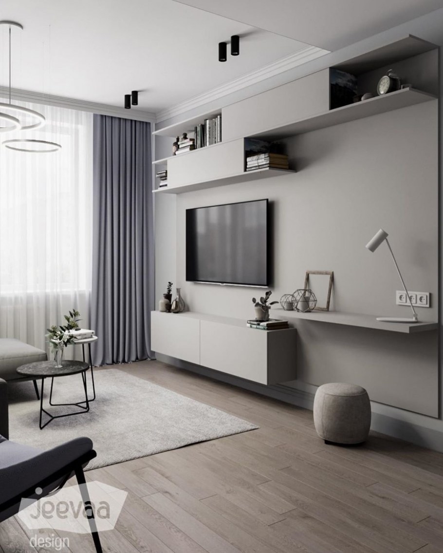 Серый интерьер