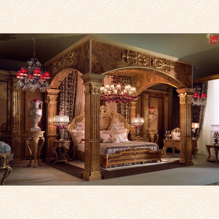 Кровать стиль Барокко, рококо, Ампир