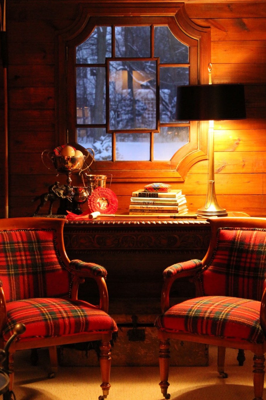 Окна шотландка интерьер