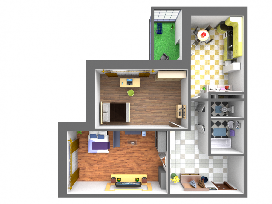 Планировка 2 комнатной квартиры распашонка 56 кв