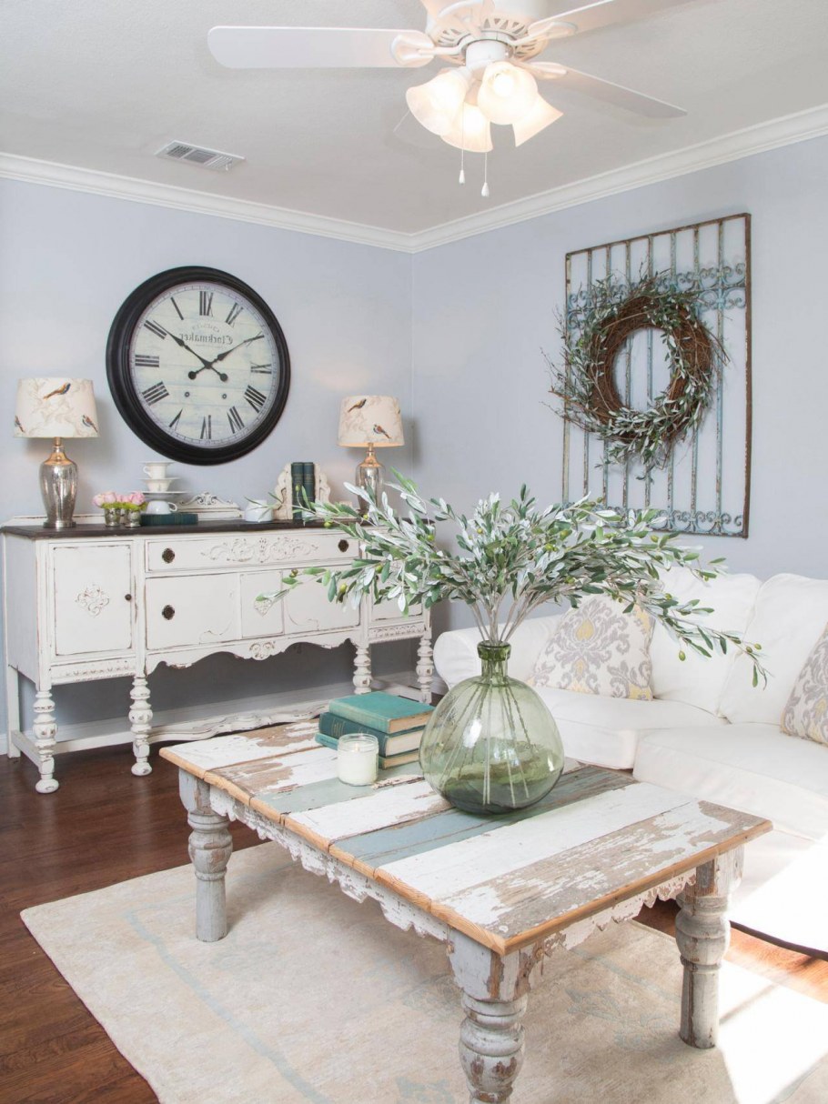 Кухня гостиная в стиле шебби Шик