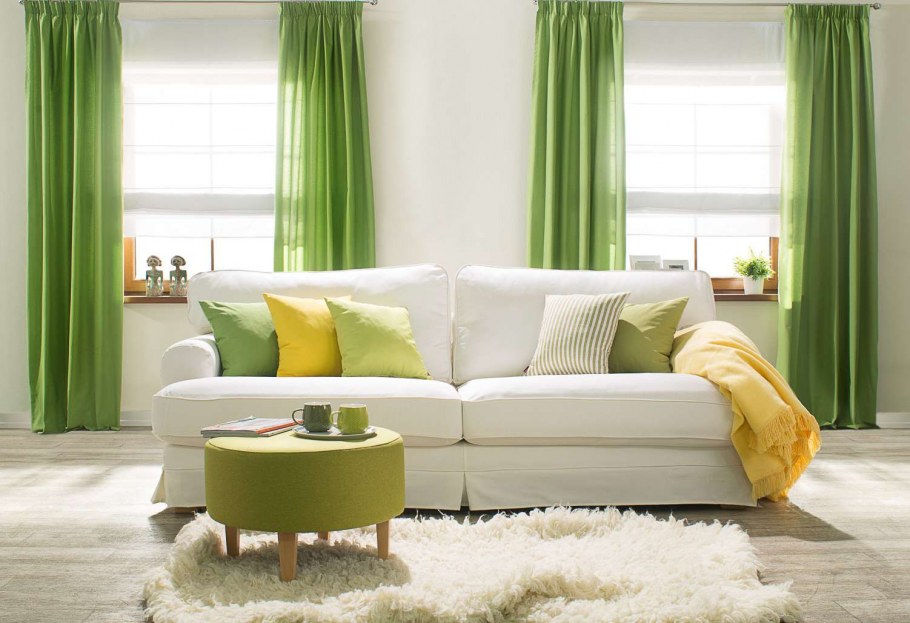 Салатовый интерьер