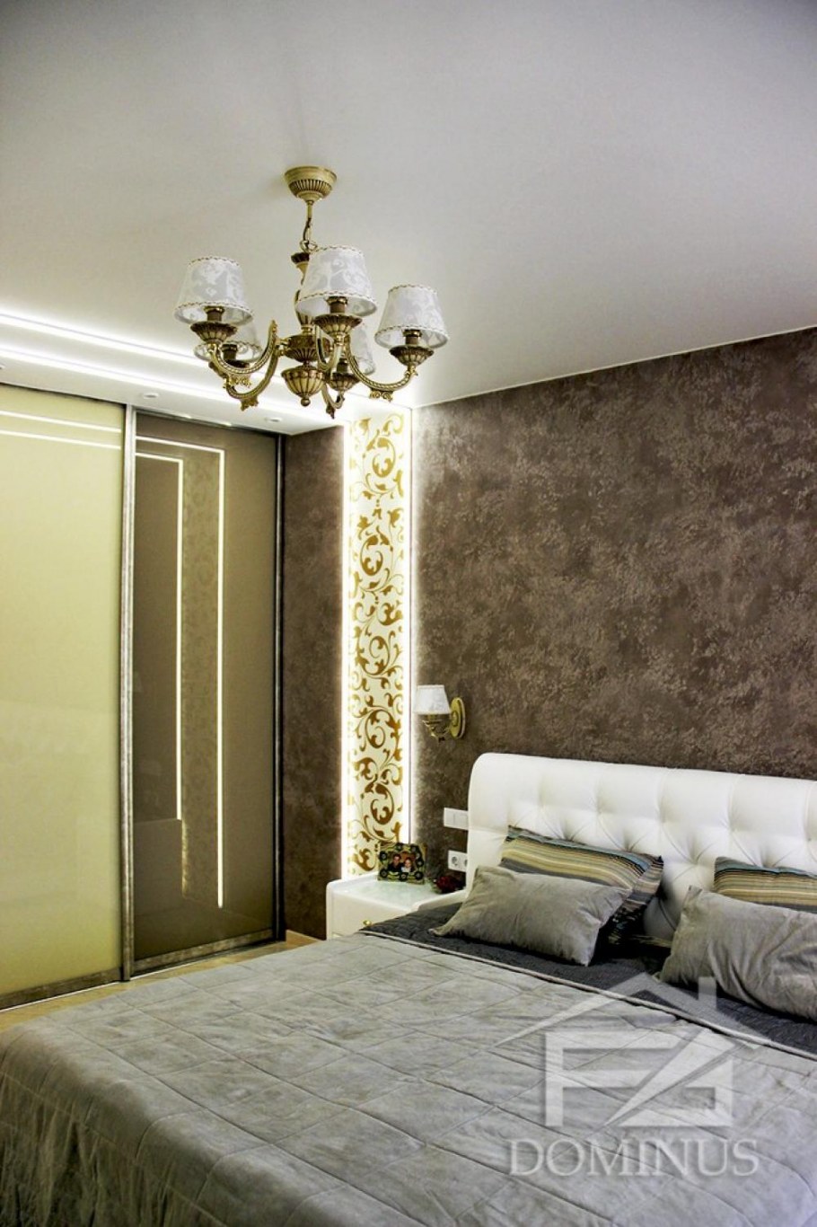 Дизайнерская штукатурка в спальне