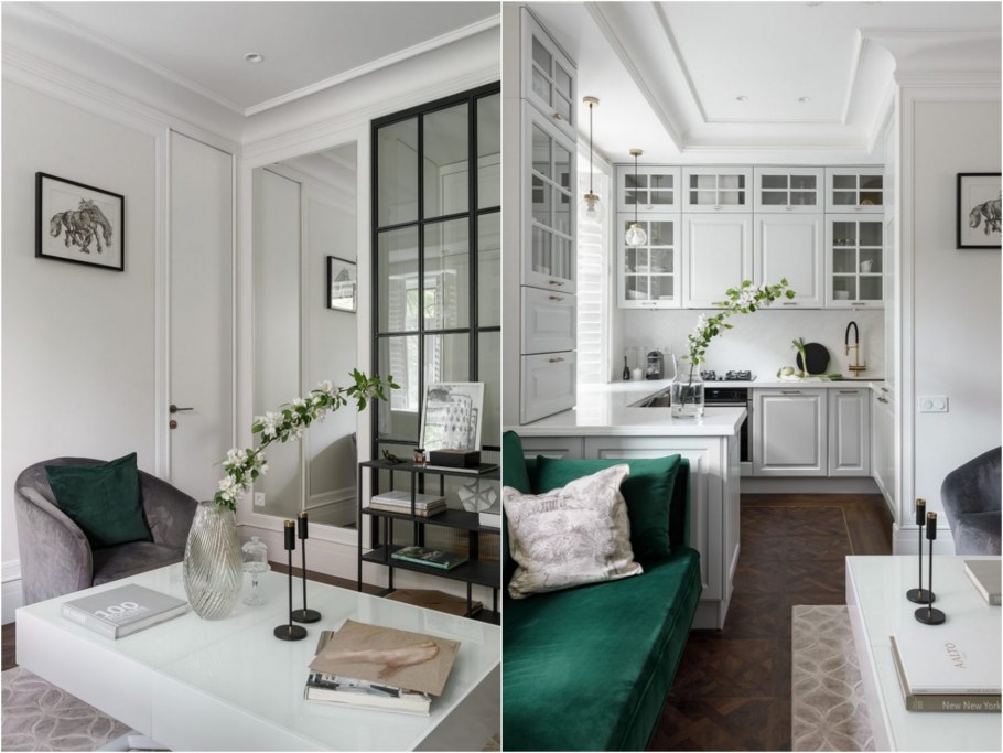 Белоснежный открытый интерьер