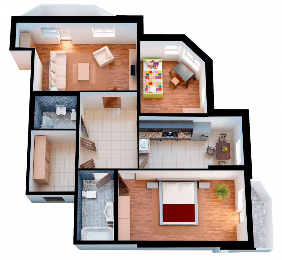 Планировка трехкомнатной квартиры