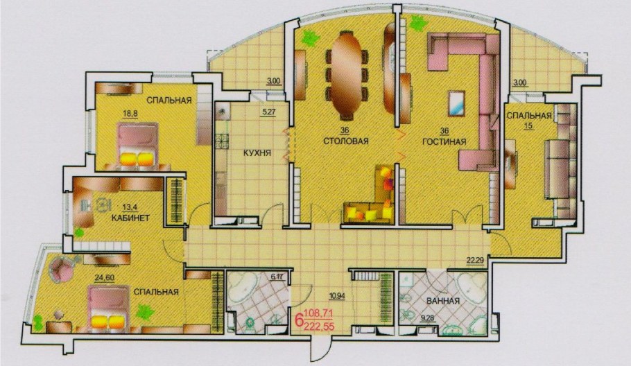 Планировки больших квартир