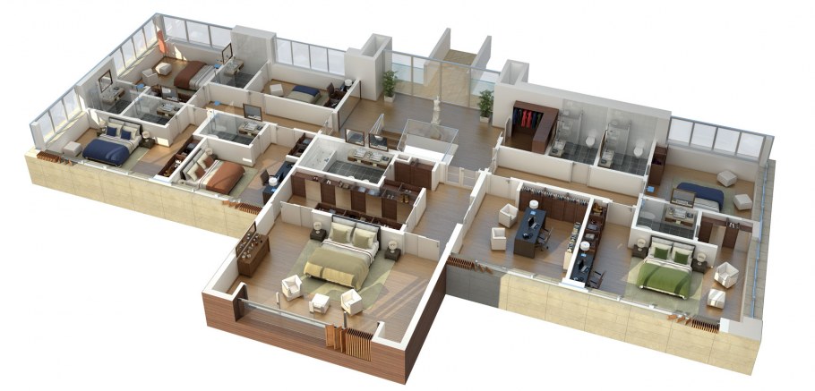 33 М2 квартирной площади.