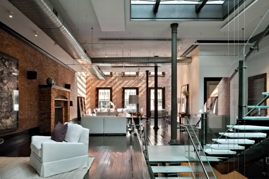 Кирпич в интерьере