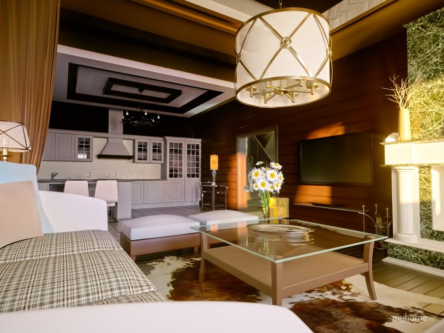 Интерьер дома прямоугольной гостиницы