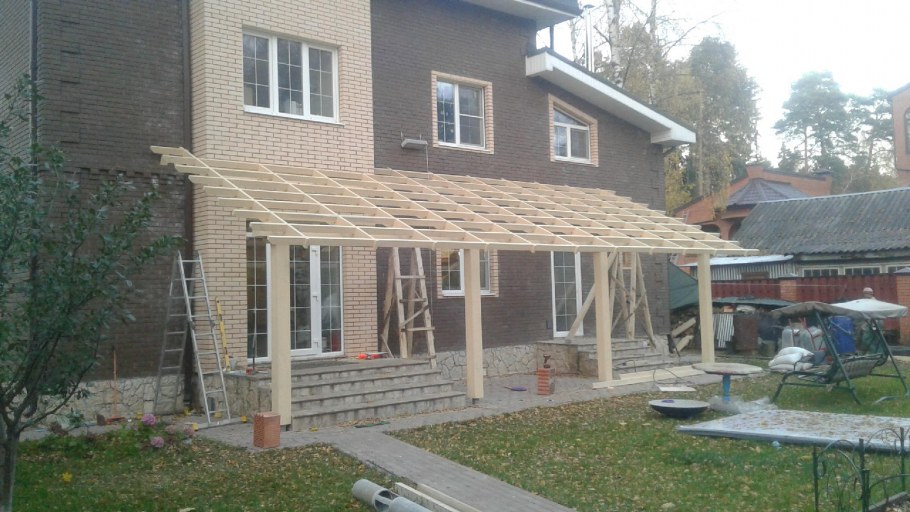 Навес над пристройкой