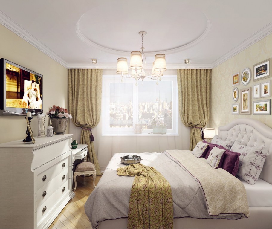 Спальня 11 кв.м в стиле Прованс