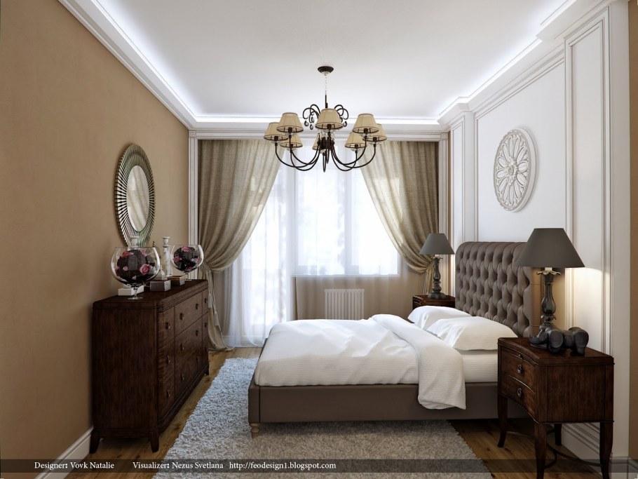 Люстры в интерьере спальни