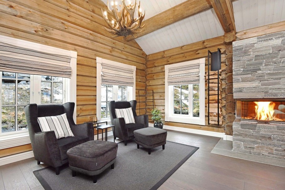 Дом из лафета интерьер