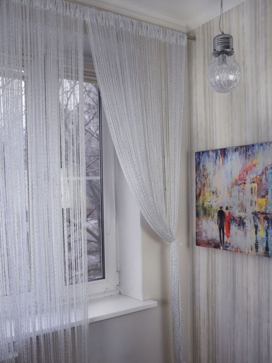 Кисея белая с люрексом