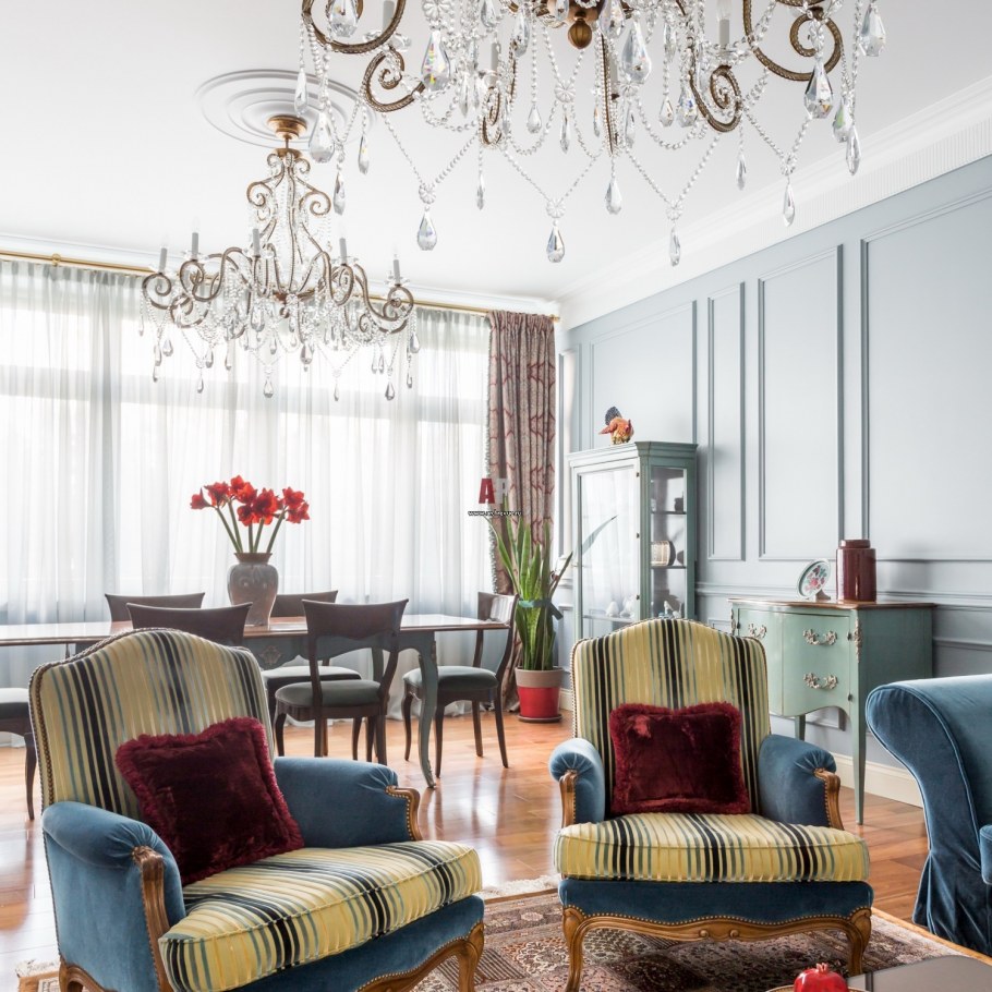 Фьюжн в интерьере гостиной