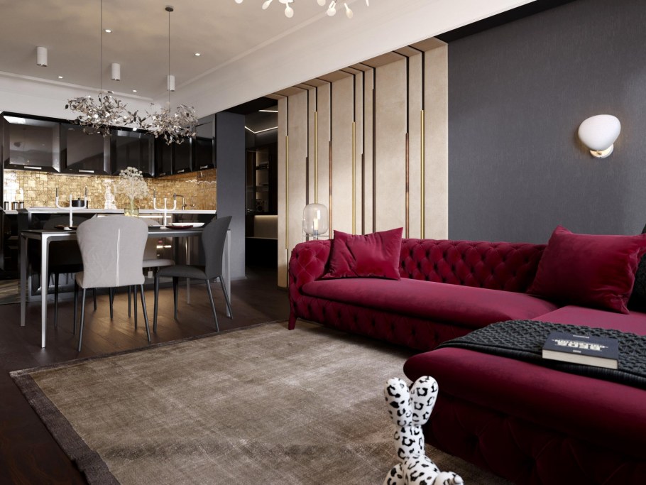 Маленькая гостиная в американском стиле