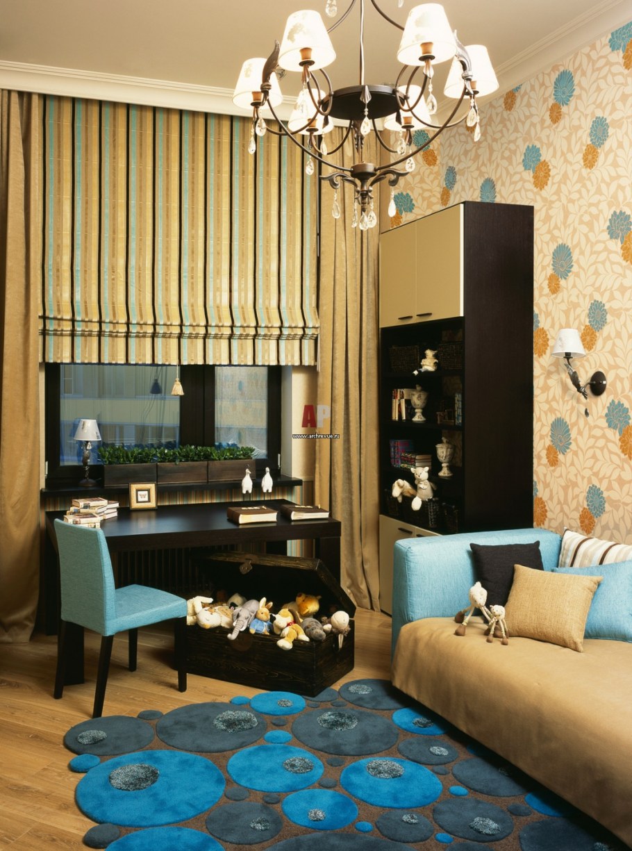 Фьюжн в интерьере гостиной