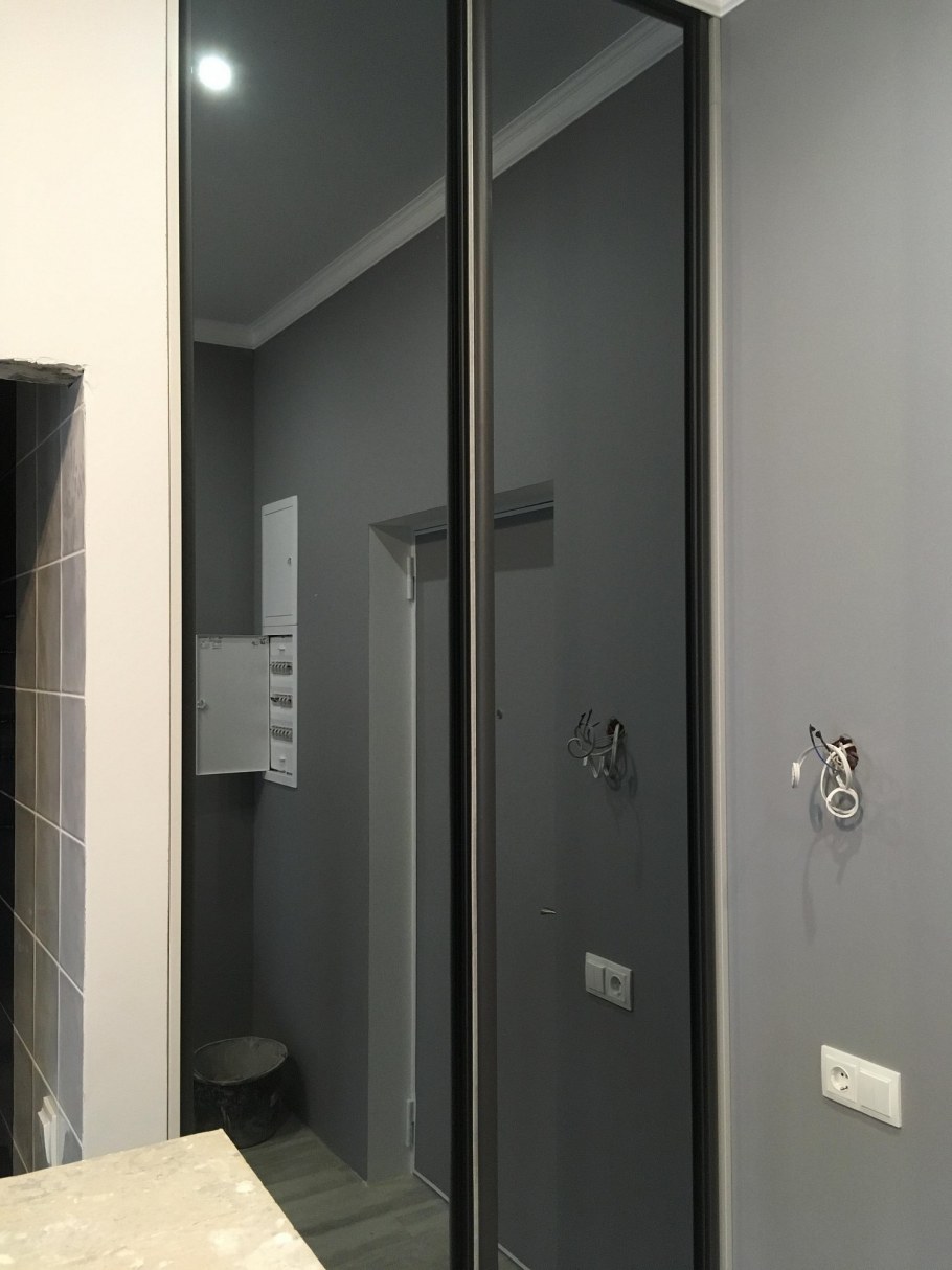 Зеркало графит для шкафа купе