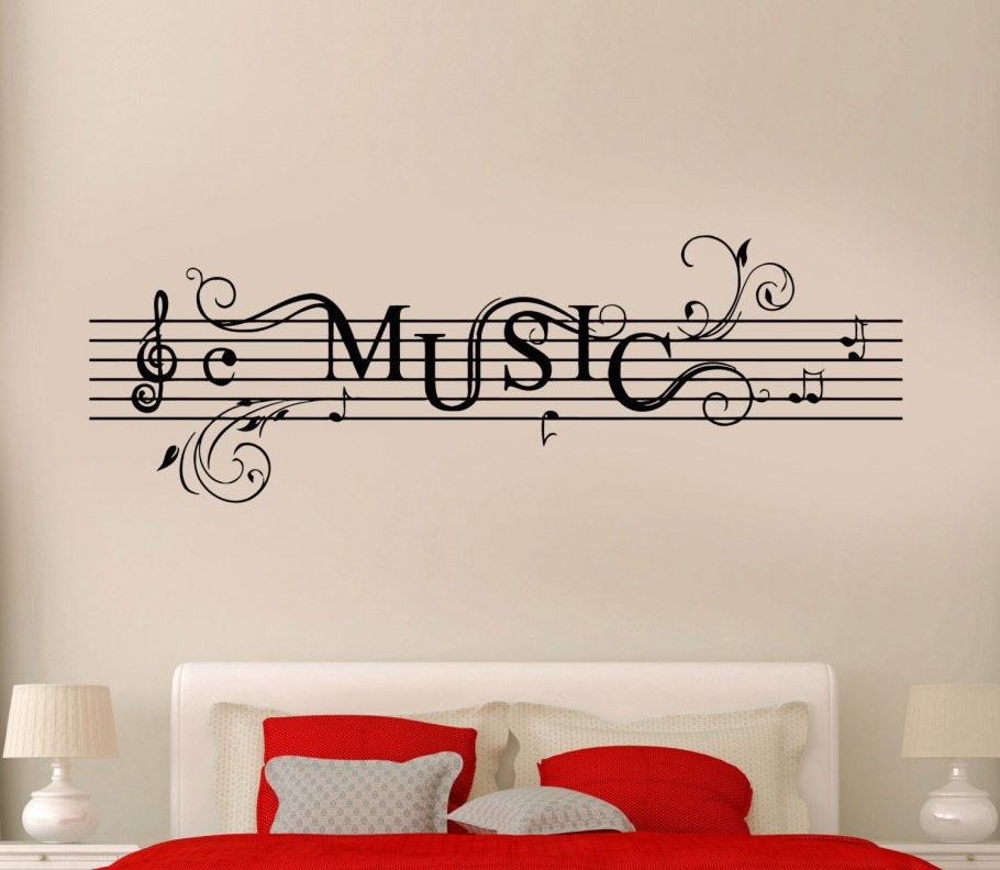 Музыкальные трафареты для декора стен