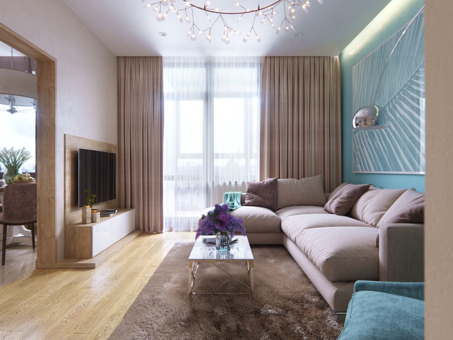 Интерьер бюджетный в гостиную