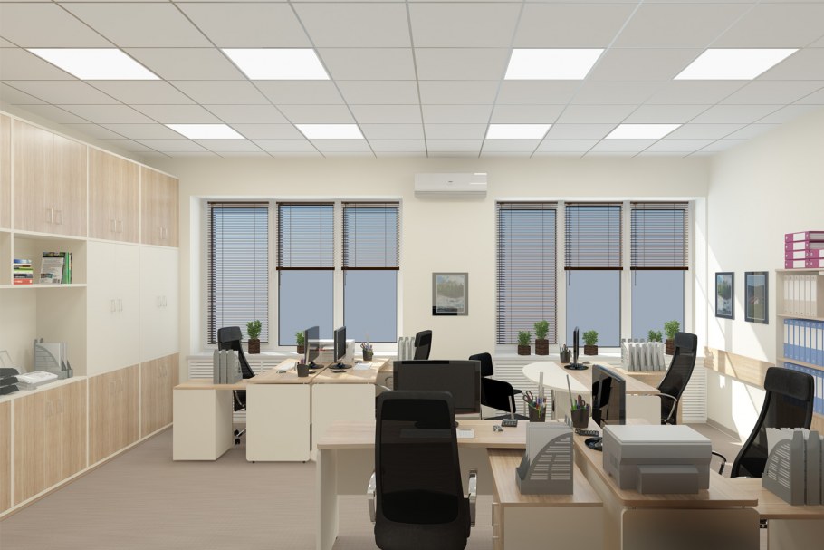 Офисное помещение в светлых тонах