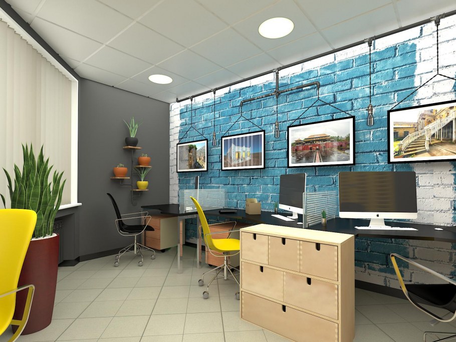 Расположение столов в офисе