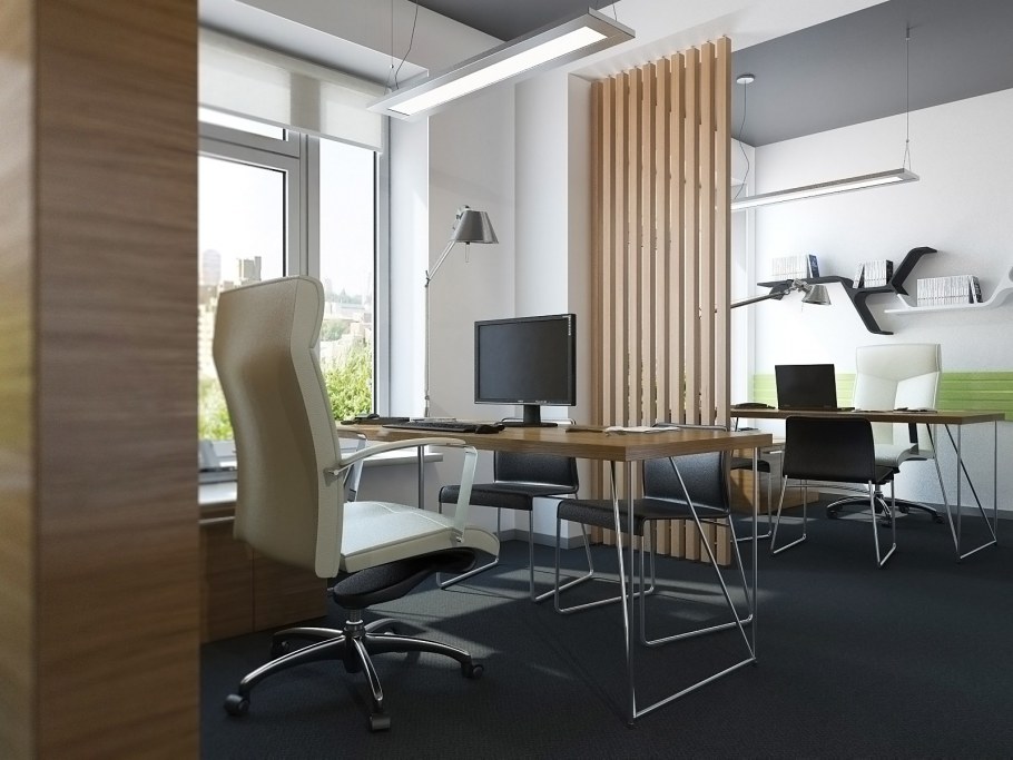 Рабочее пространство в офисе