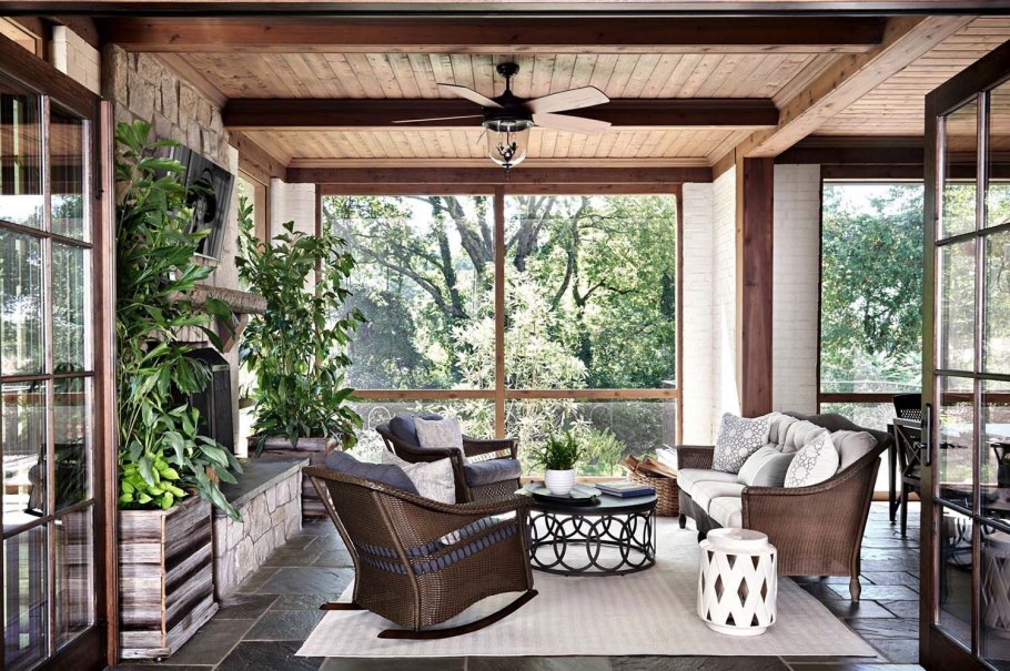 Интерьер открытой веранды