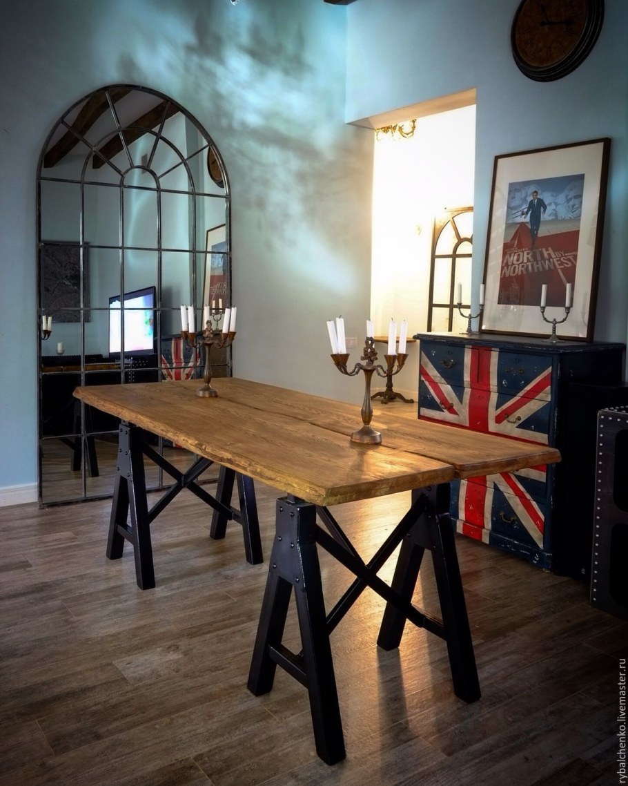 Стол обеденный лофт и Индастриал