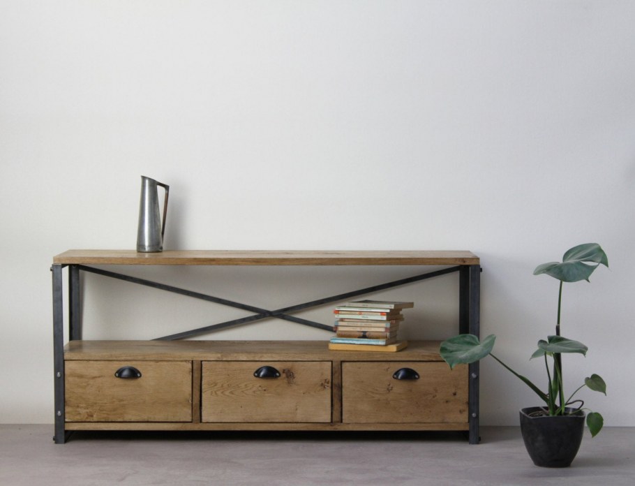 Тумба ТВ 80650 серая Loft Design