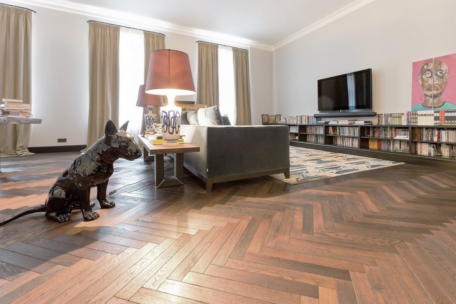 Паркет елка в интерьере