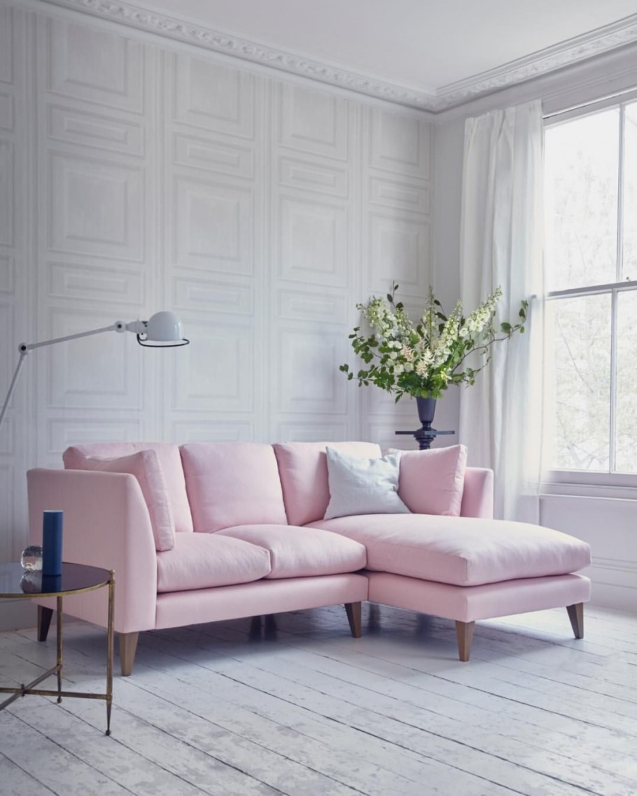 Серо-розовый интерьер