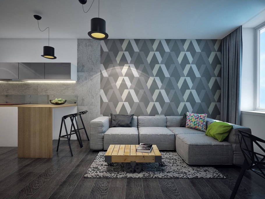 Серый интерьер