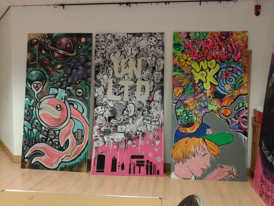 Роспись стен в комнате подростка