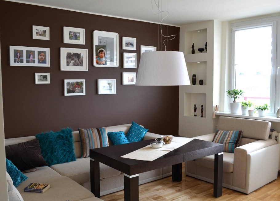 Интерьер в оранжево коричневых тонах