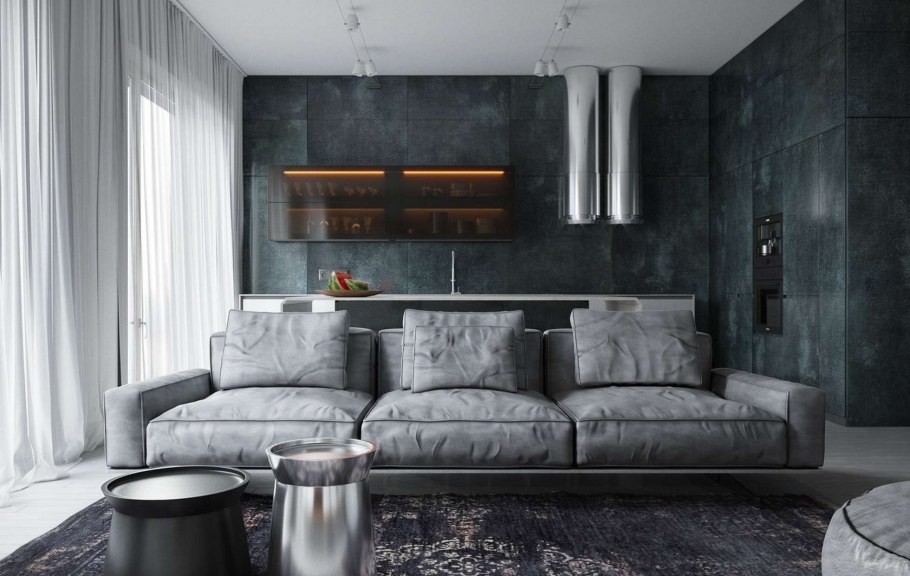 Глянцевый натяжной потолок